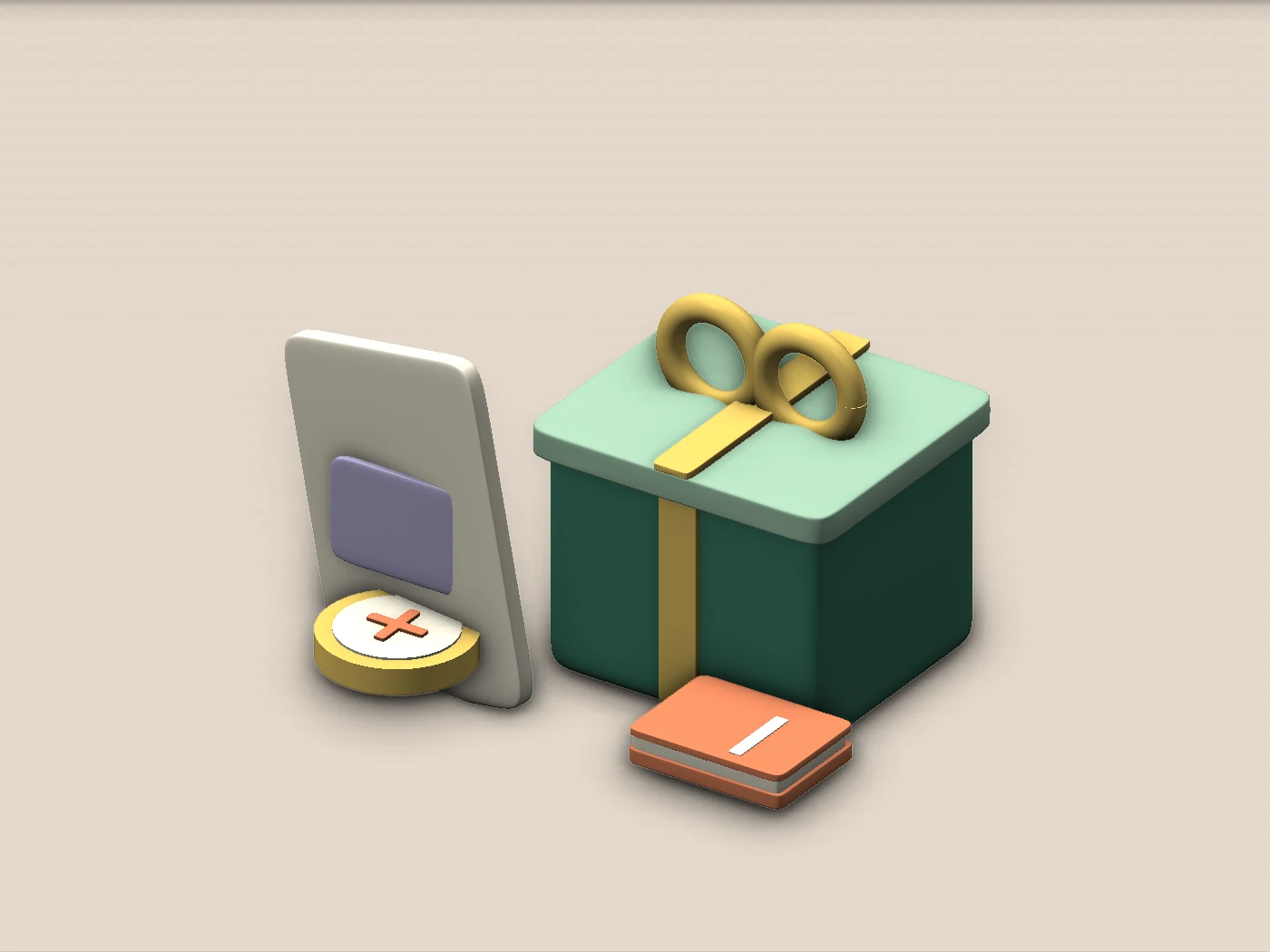 An original gift box and blank gift card, not a real Roblox code or redeemable product.